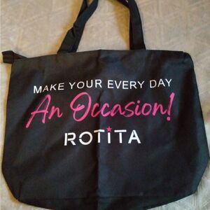 ROTITA 42 X 31cm Letter Print Color Block Canvas Bag💜💜💜👍